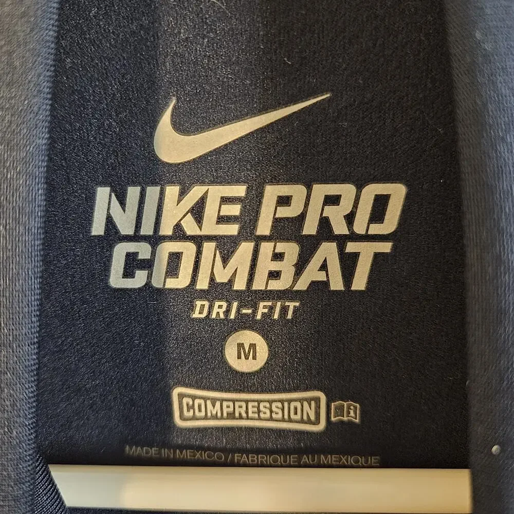 Nike Pro Combat Shirt Mens Size M Blue Long Sleeve Compression Dri-FIT NWT